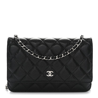 Chanel Caviar Quilted Wallet on Chain WOC Black 1 of 12