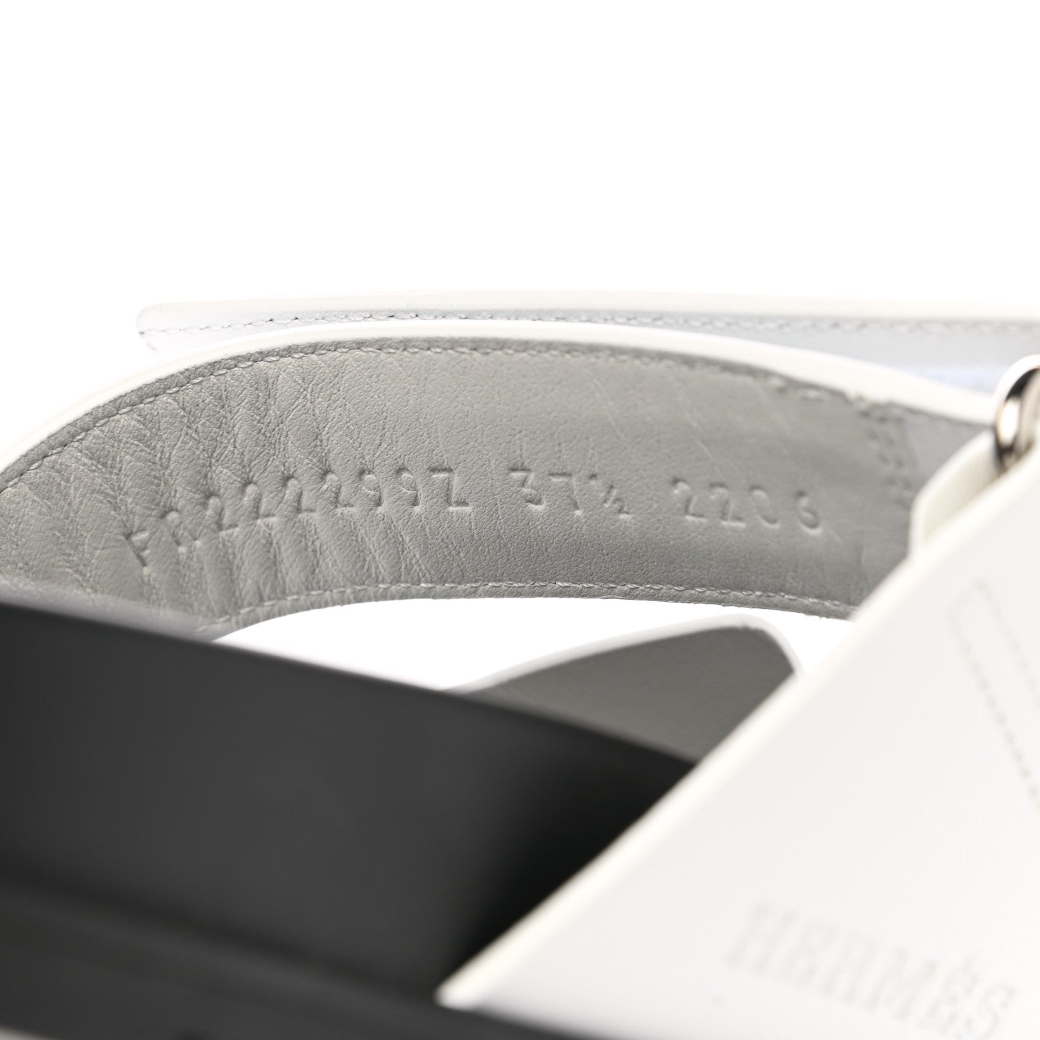 Hermes Calfskin Womens Chypre Sandals 37.5 White 8 of 9