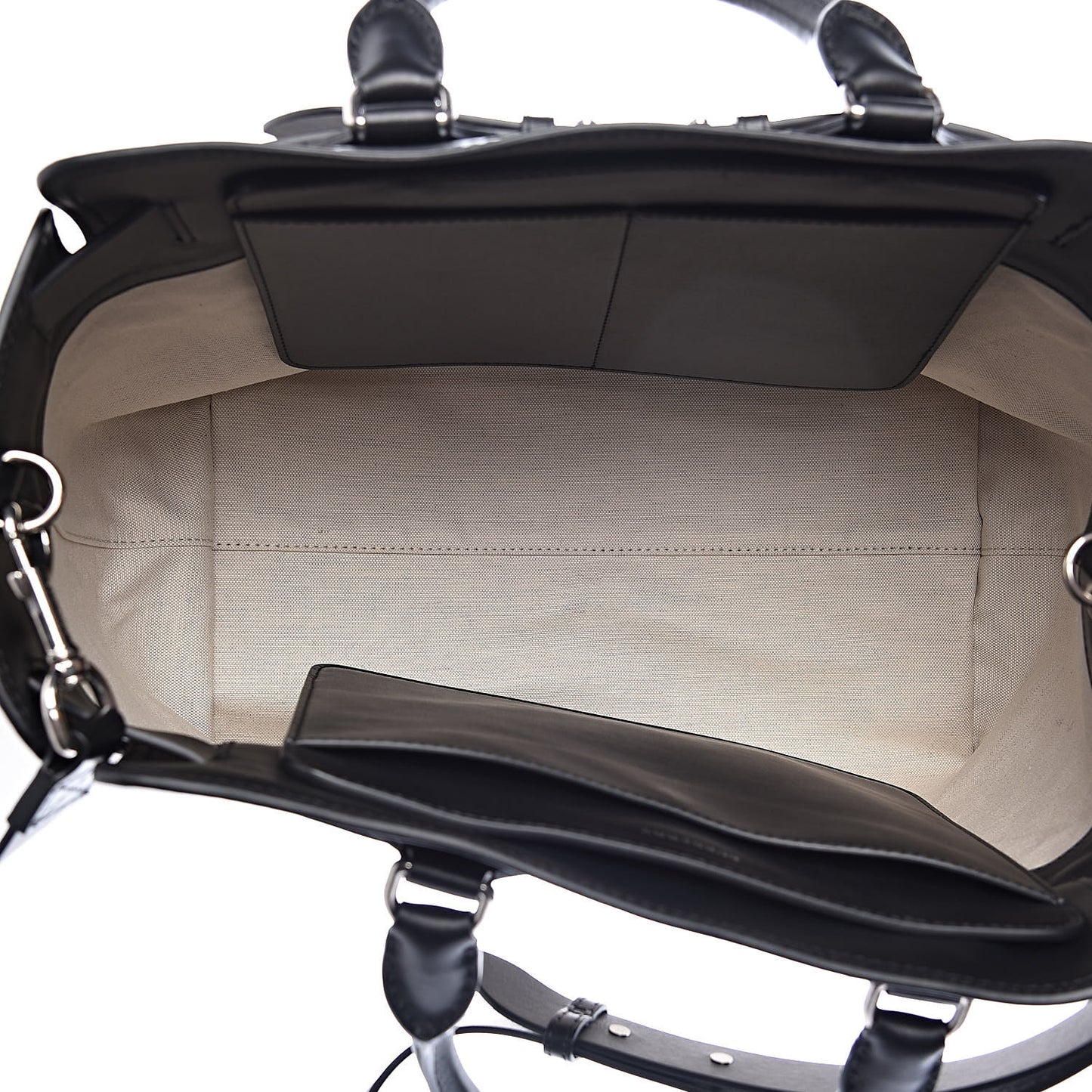 Canvas Smooth Calfskin Medium Belt Bag Black