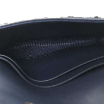 Christian Dior Oblique Saddle Card Holder Blue 5 of 6
