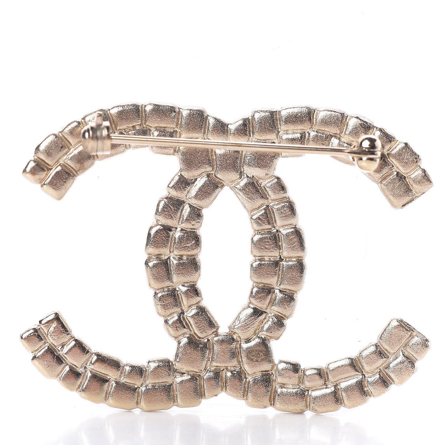 Enamel CC Brooch Gold Multicolor