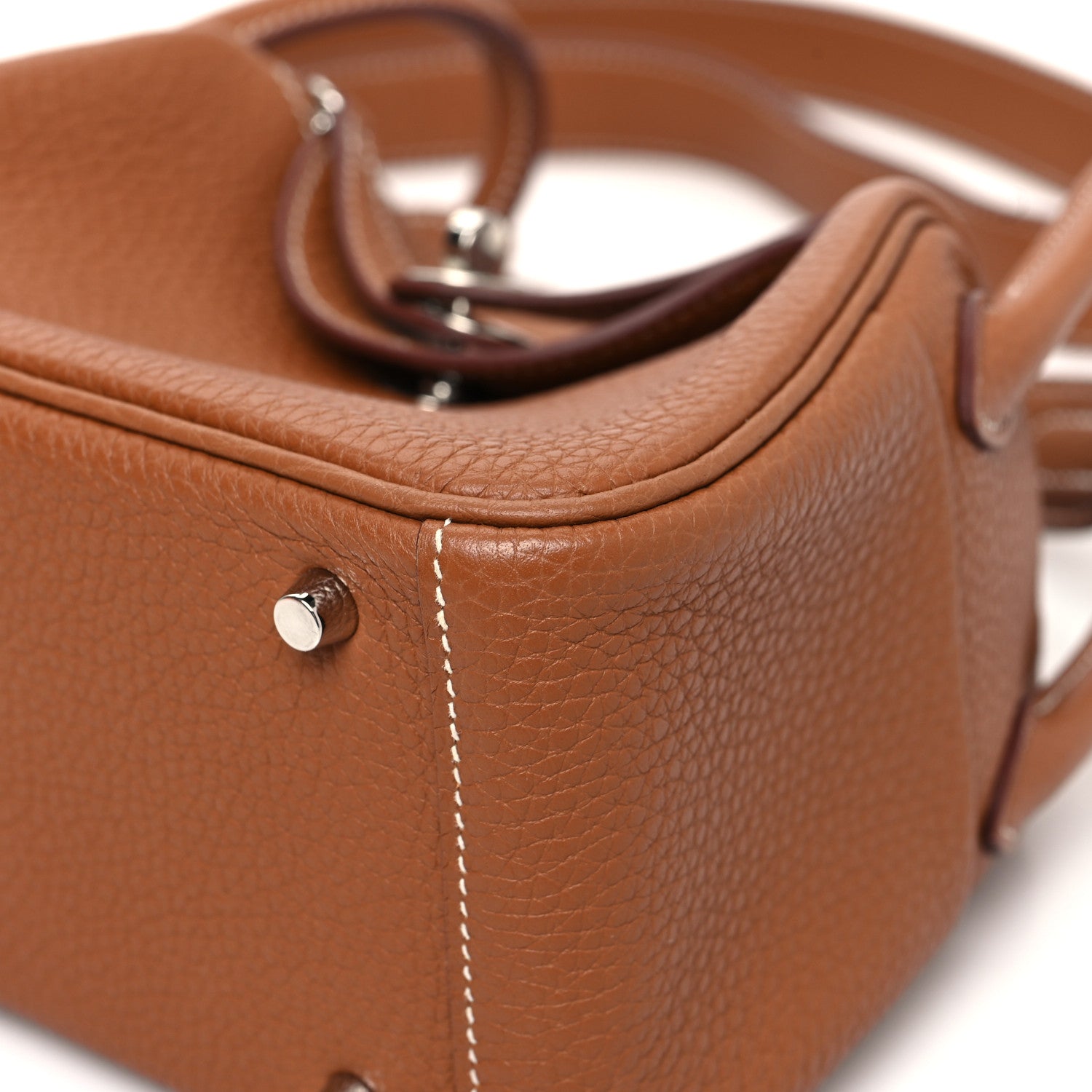 Hermes Taurillon Clemence Mini Lindy 20 Gold 9 of 13