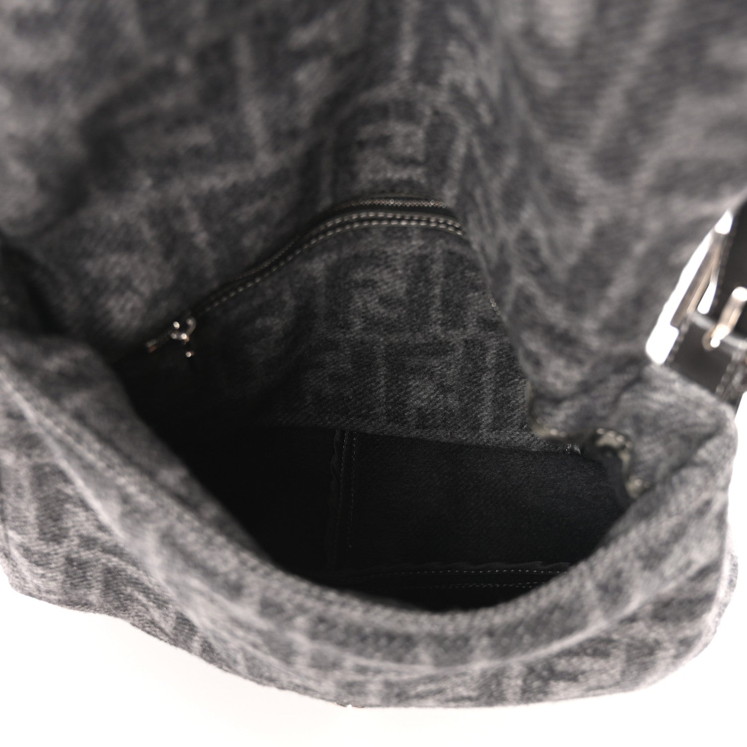 Fendi Wool Zucca Mama Baguette Grey 5 of 10