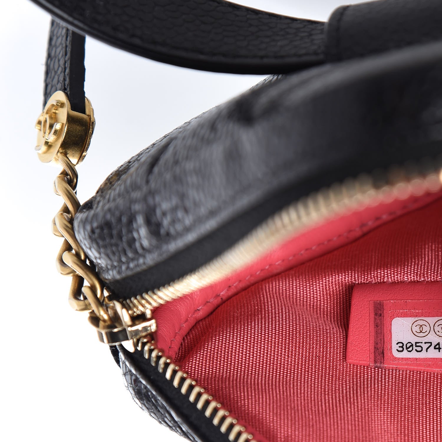 Chanel Caviar Quilted Coin Purse Belt Bag Black 7 of 9
