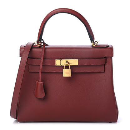 Hermes Evercolor Kelly Retourne 28 Rouge H 1 of 10