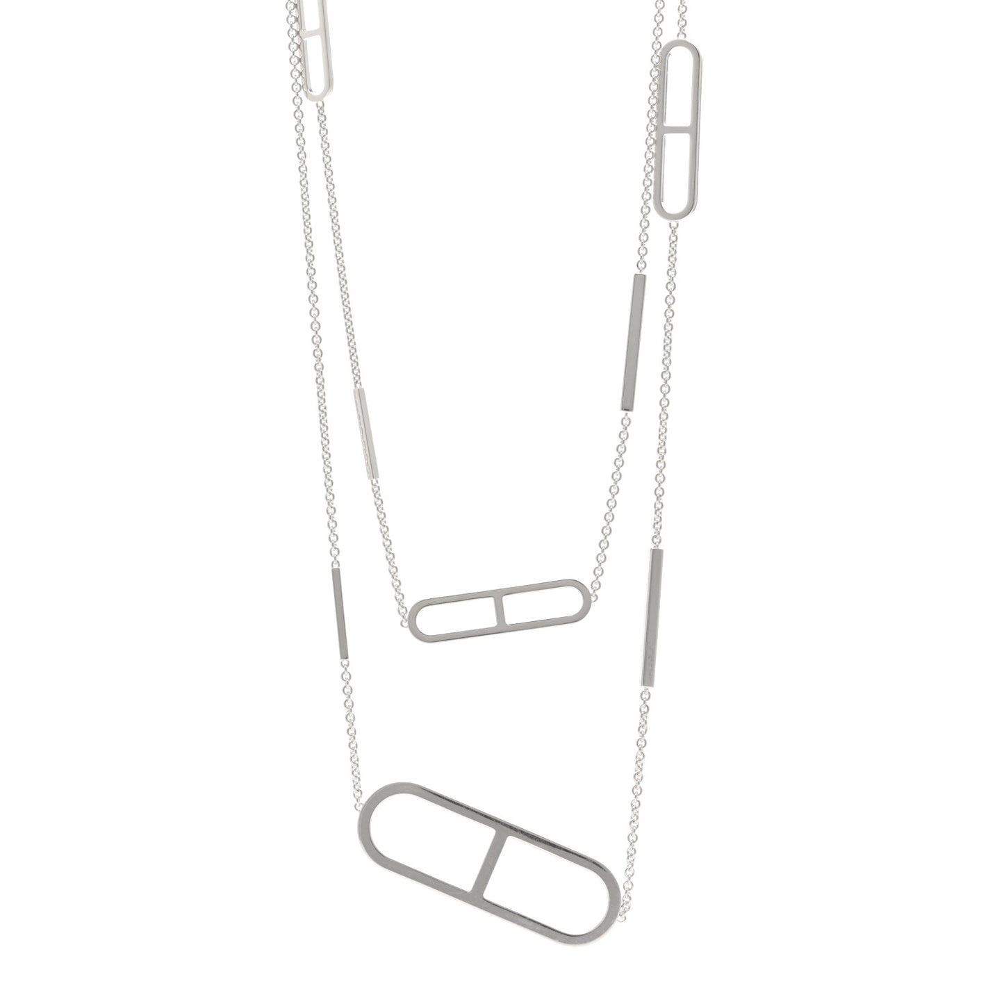 Sterling Silver Ever Chaine d'Ancre Long Necklace 120