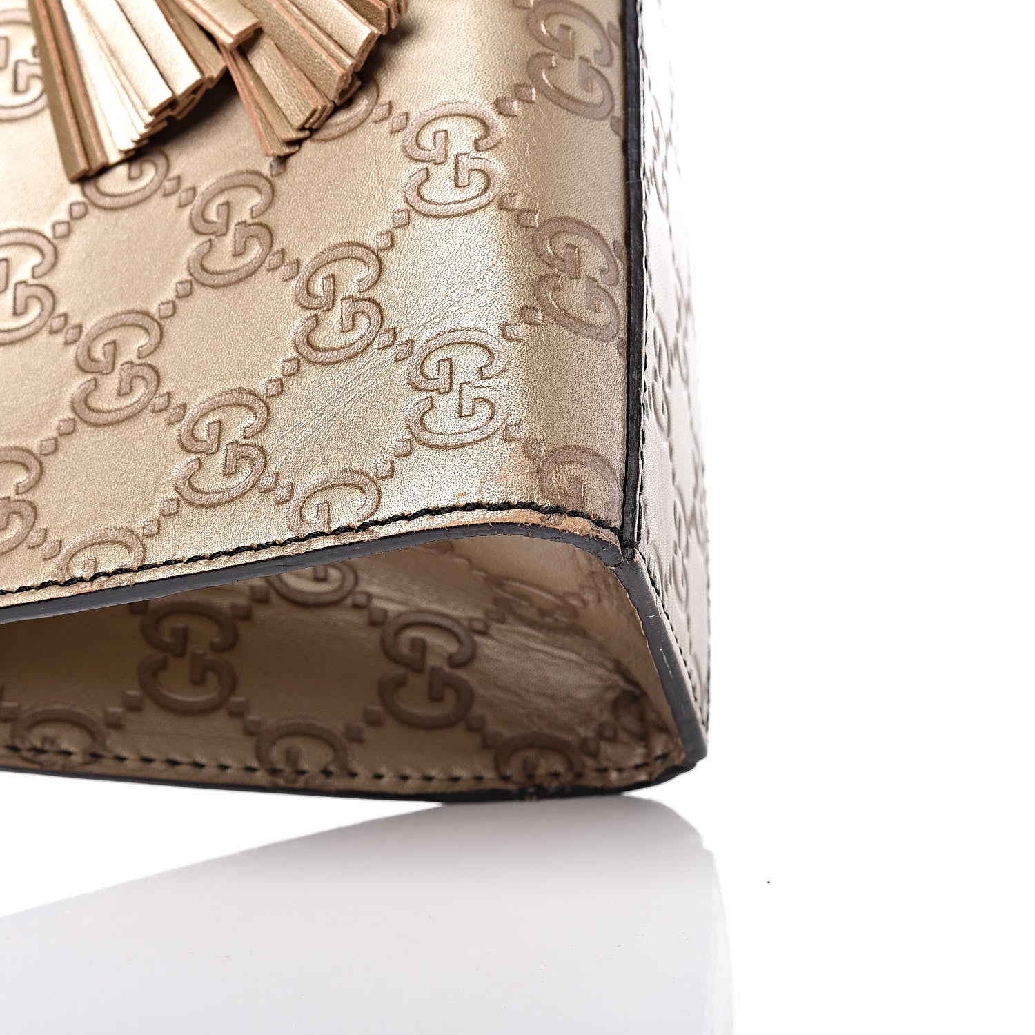 Gucci GG Shine Guccissima Medium Emily Chain Shoulder Bag Gold 10 of 17