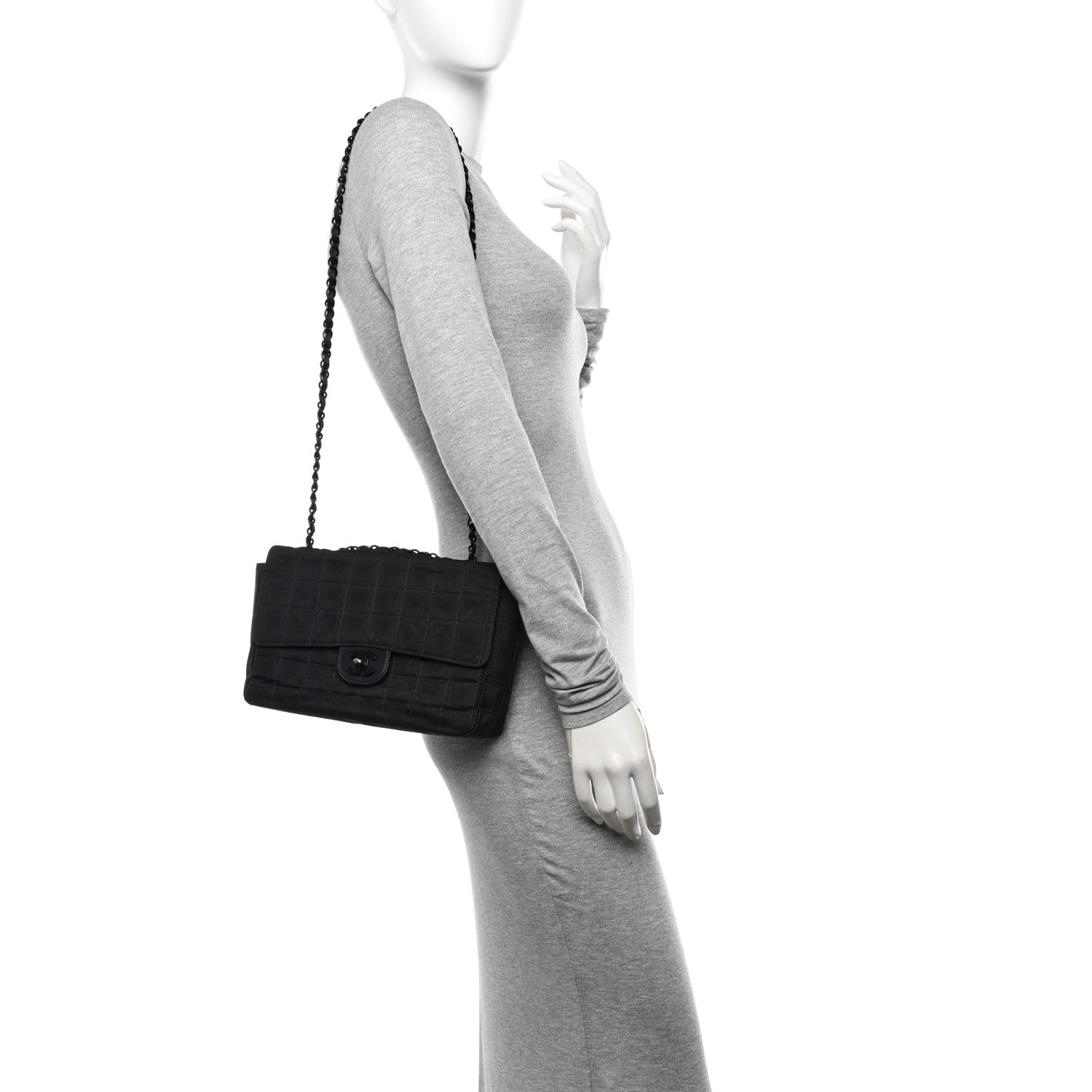 Chanel Nylon Medium Travel Flap Black 2 of 11