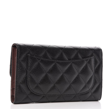 Chanel Caviar Quilted Large Flap Wallet Black 3 of 8