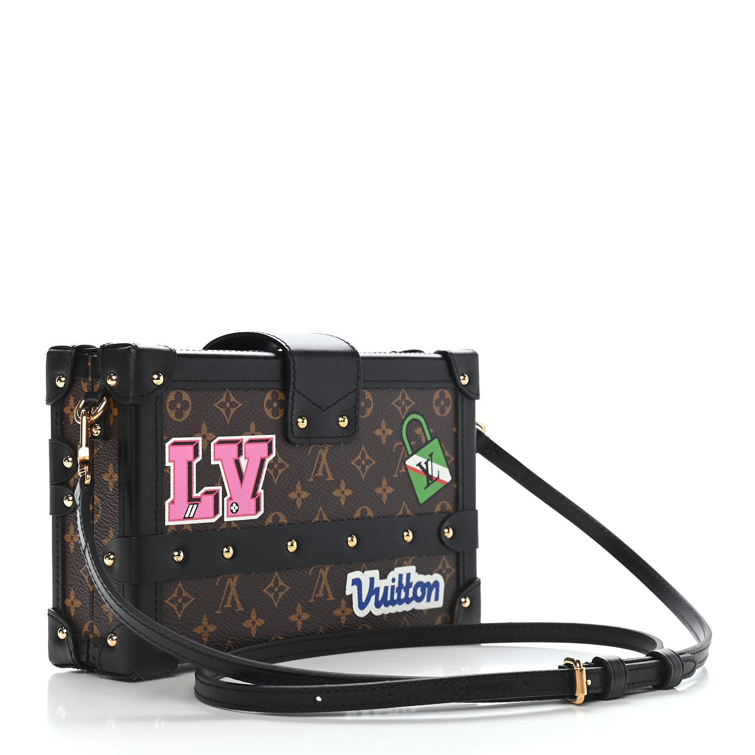 Louis Vuitton Monogram Patches Petite Malle Black 2 of 8