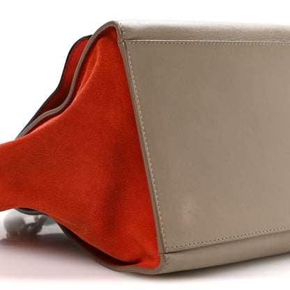 Celine Smooth Calfskin Suede Medium Tri-Color Trapeze Orange 8 of 12