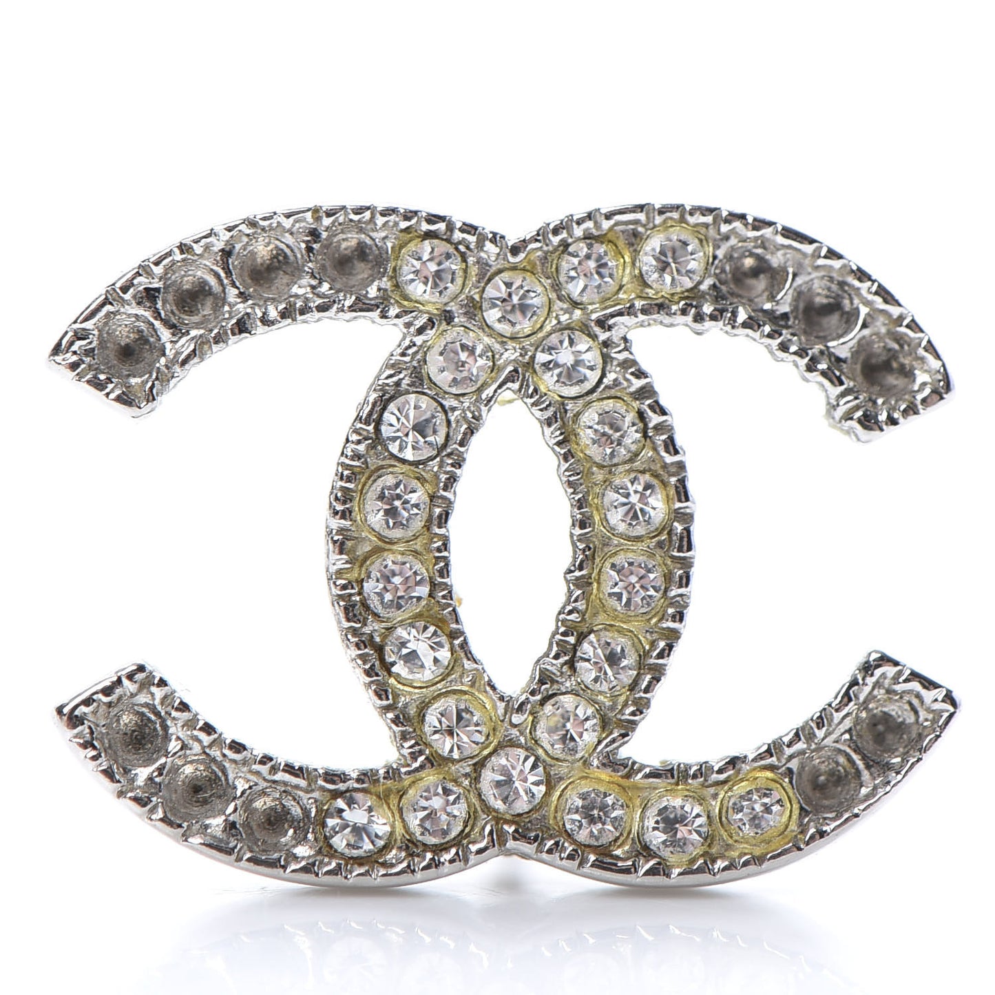 Crystal CC Earrings Silver