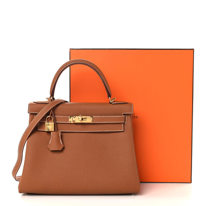 Hermes Togo Kelly Retourne 28 Gold 11 of 11