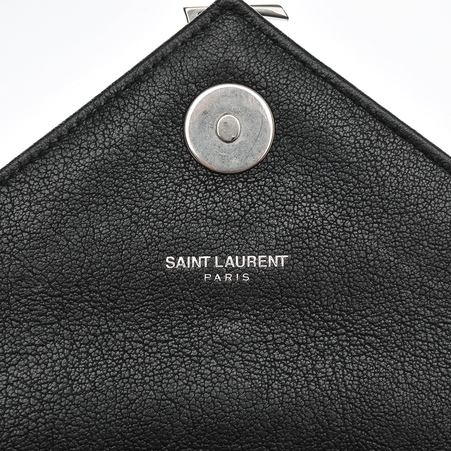 Saint Laurent Sheepskin Matelasse Chevron Medium Monogram Chain Bag Black 6 of 6