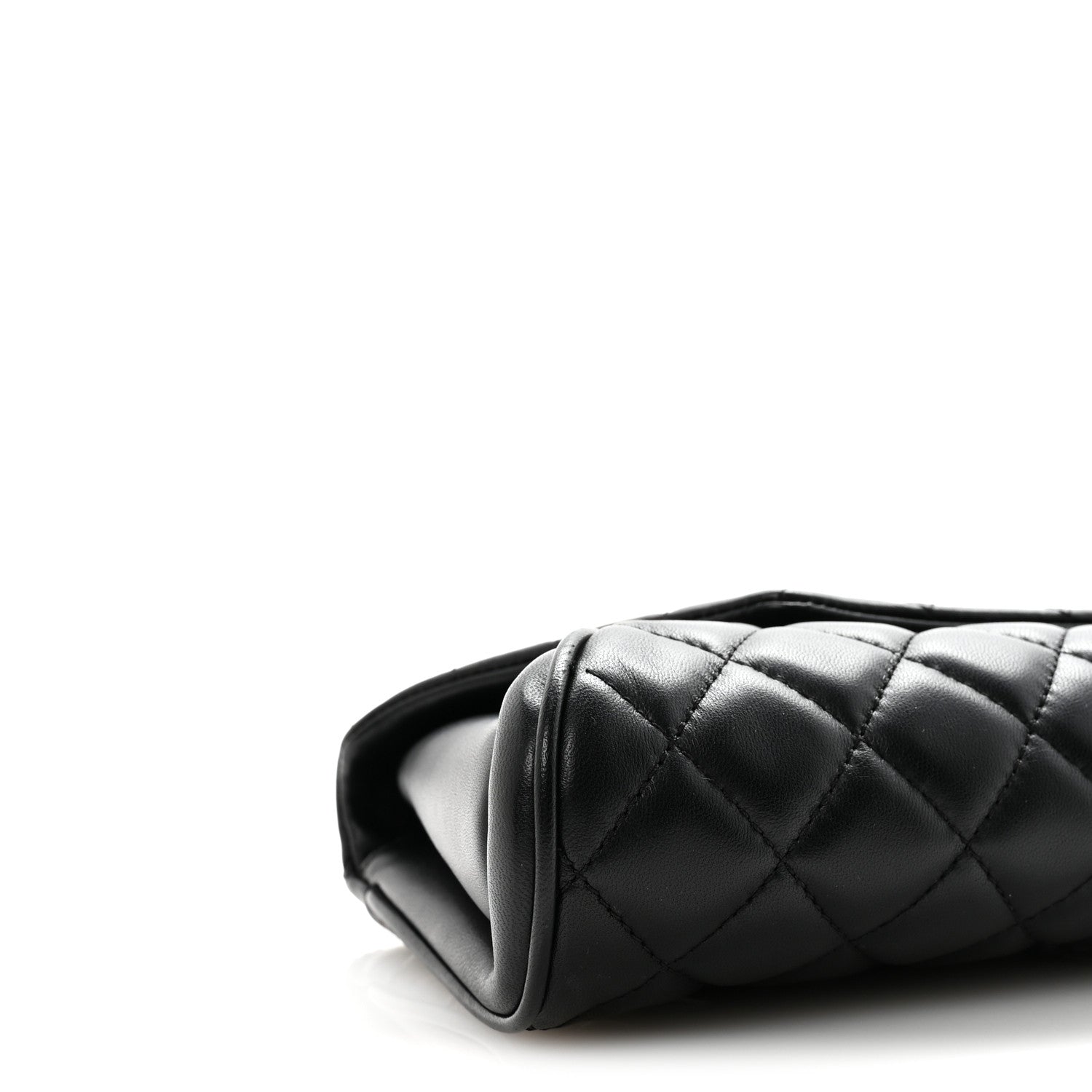Chanel Lambskin Quilted Fold Up Again Clutch Black 8 of 10