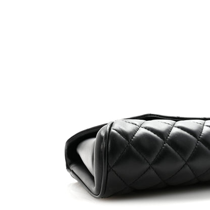 Chanel Lambskin Quilted Fold Up Again Clutch Black 8 of 10