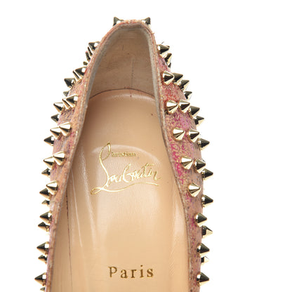 Christian Louboutin Cork Patent Bloom Print Follies Spikes 100 Pumps 40.5 Version Multicolor 8 of 10