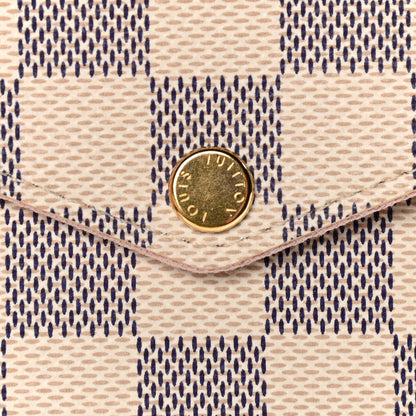 Louis Vuitton Damier Azur Pochette Felicie Chain Wallet Rose Ballerine 6 of 6