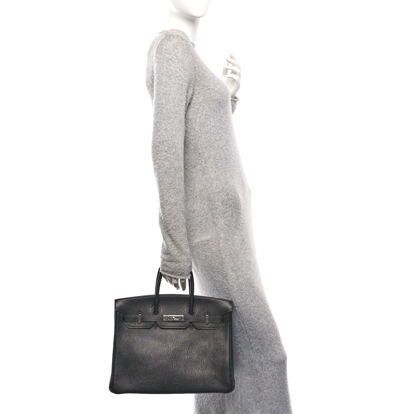 Chevre De Coromandel Birkin 35 Black