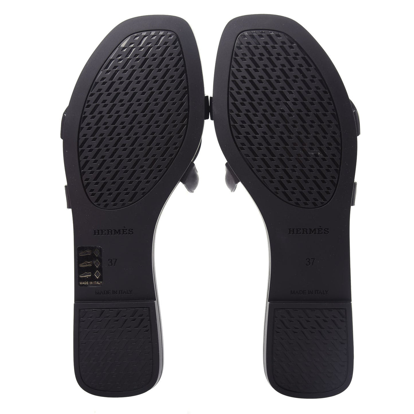 Rubber Aloha Sandals 37 Black