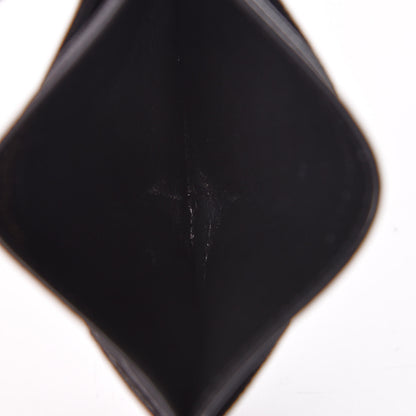 Saint Laurent Grain De Poudre Matelasse Chevron Monogram Credit Card Case Black 5 of 7