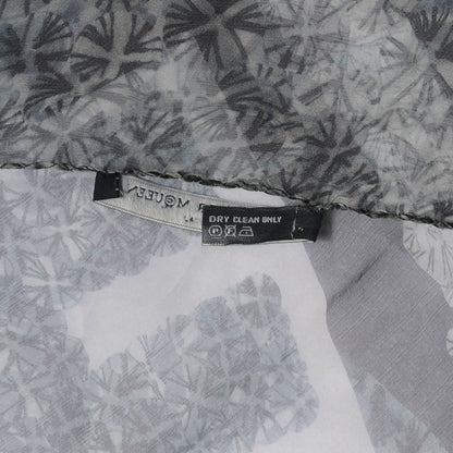 Alexander McQueen Silk Chiffon God Save McQueen Scarf Grey 7 of 8