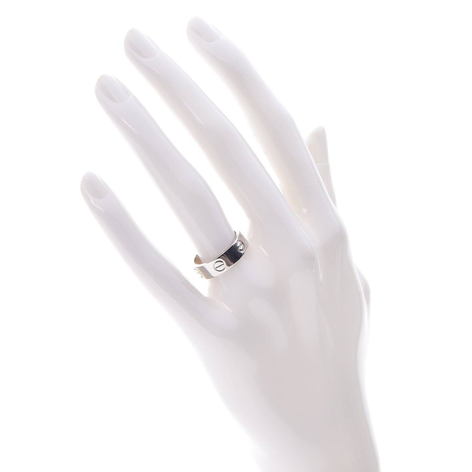 Cartier 18K White Gold 5.5mm LOVE Ring 52 6 2 of 6