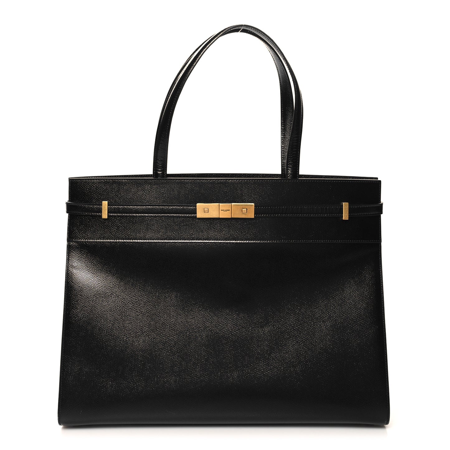 Calfskin Medium Manhattan Shopper Tote Black