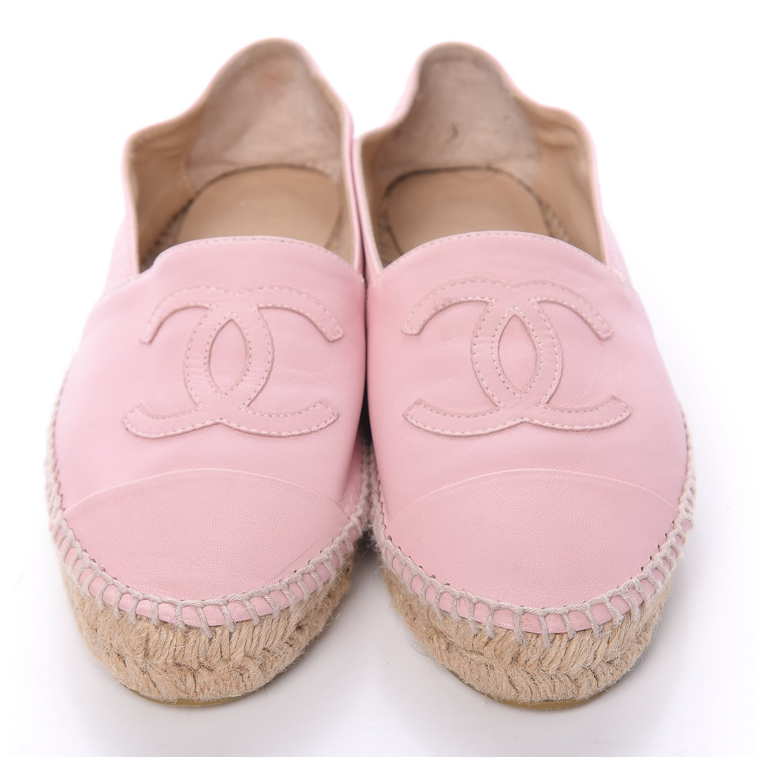Chanel Lambskin CC Espadrilles 36 Light Pink 5 of 10