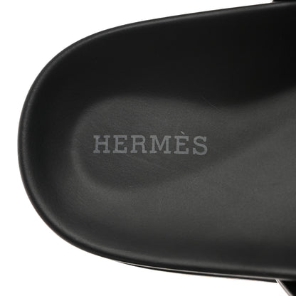 Hermes Calfskin Womens Chypre Sandals 37 Black 6 of 9