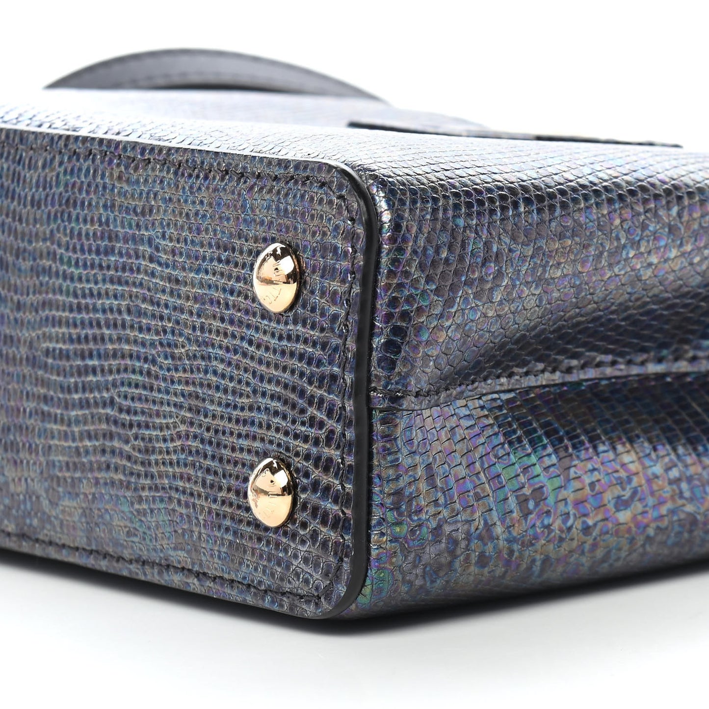 Lizard Capucines Mini Bleu Petrole