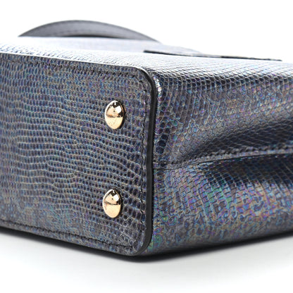 Louis Vuitton Lizard Capucines Mini Bleu Petrole 8 of 8