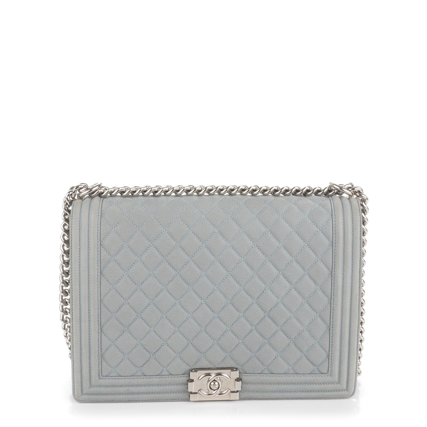 Chanel Iridescent Caviar Quilted Large Boy Flap Grey 1 of 7