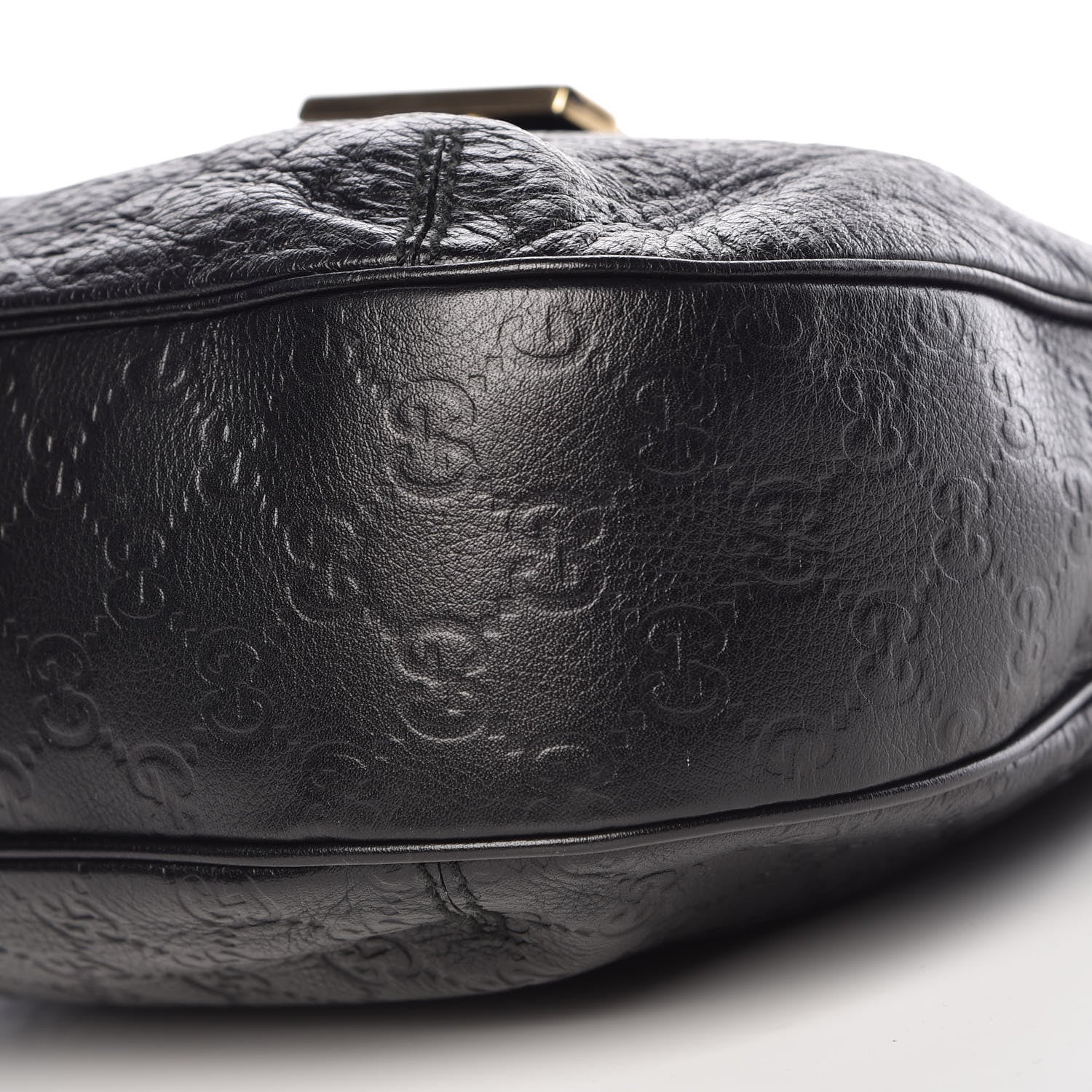 Gucci Guccissima Medium New Ladies Web Hobo Black 6 of 9
