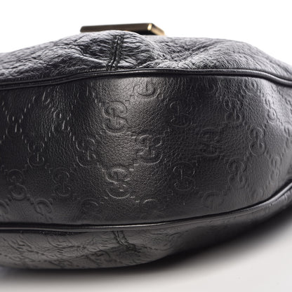 Gucci Guccissima Medium New Ladies Web Hobo Black 6 of 9