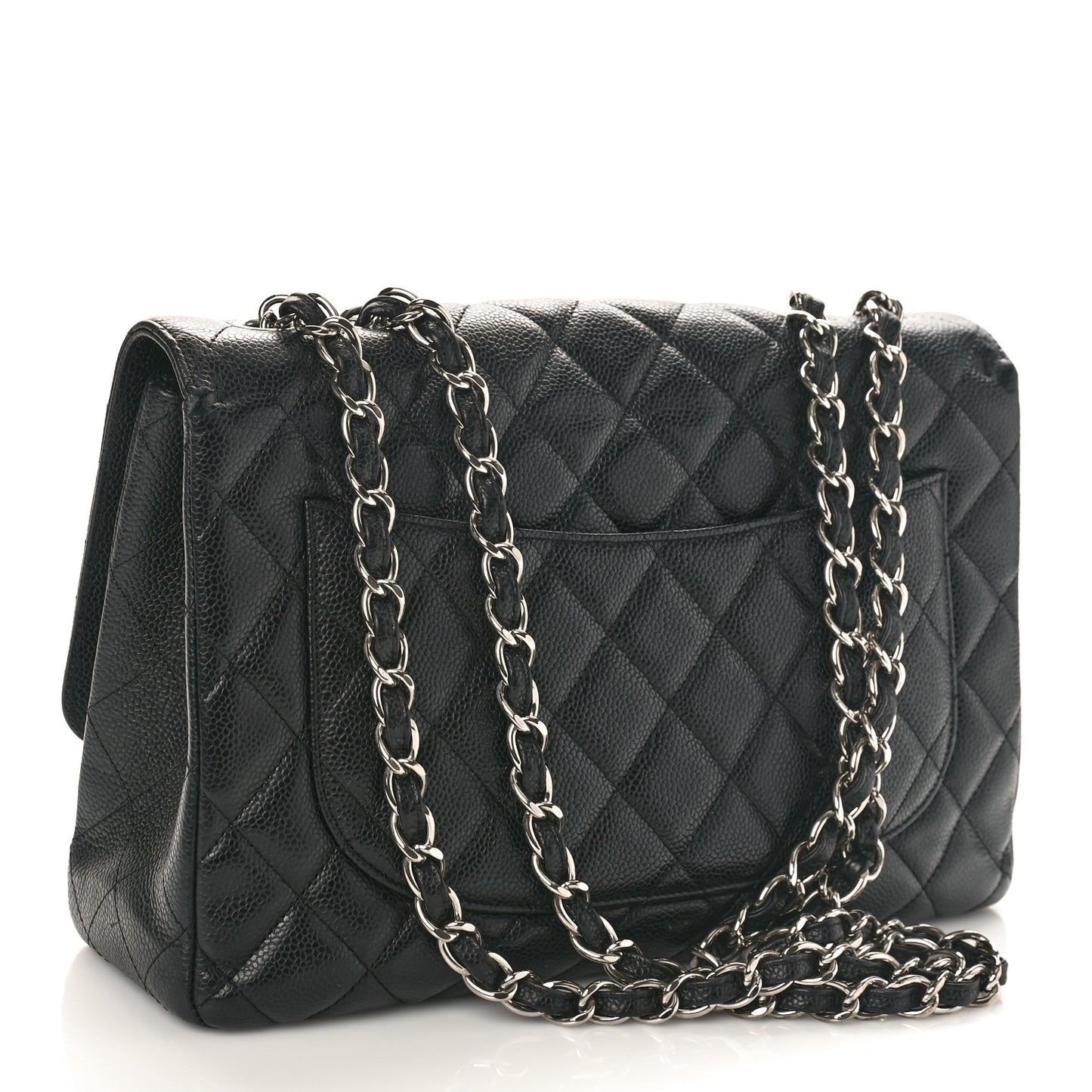 Caviar Quilted Jumbo Single Flap Black