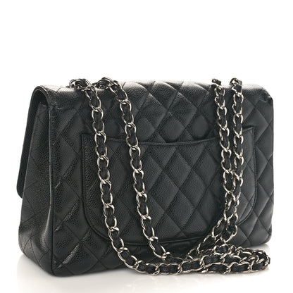 Chanel Caviar Quilted Jumbo Single Flap Black 2 of 9