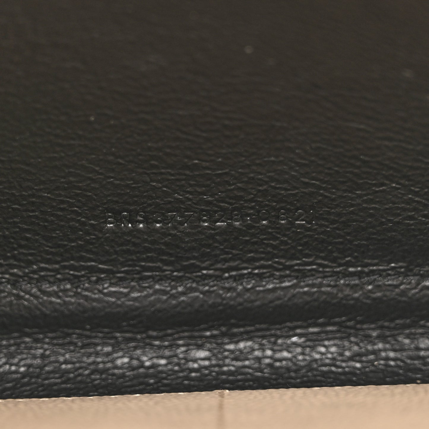 Grain De Poudre Matelasse Chevron Monogram Chain Wallet Dark Beige