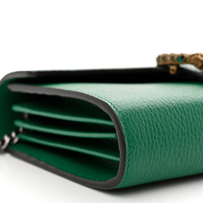 Gucci Calfskin Mini Dionysus Chain Wallet Emerald 9 of 11