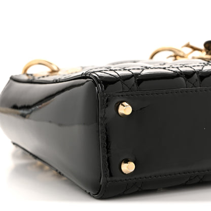 Christian Dior Patent Cannage Mini Lady Dior Black 9 of 13