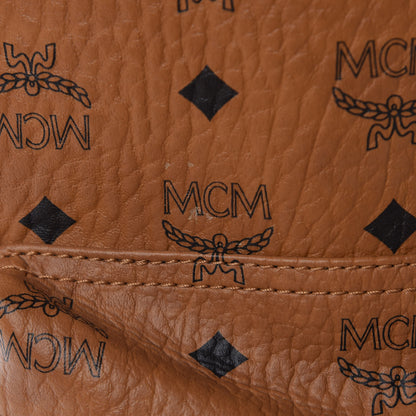 MCM Visetos Small Side Stud Stark Backpack Cognac 12 of 14