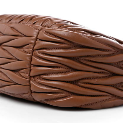 Miu Miu Nappa Matelasse Wander Large Hobo Cognac 8 of 9