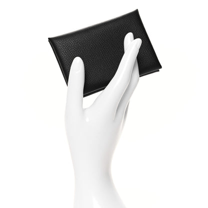Hermes Epsom Calvi Duo Card Case Black 2 of 7