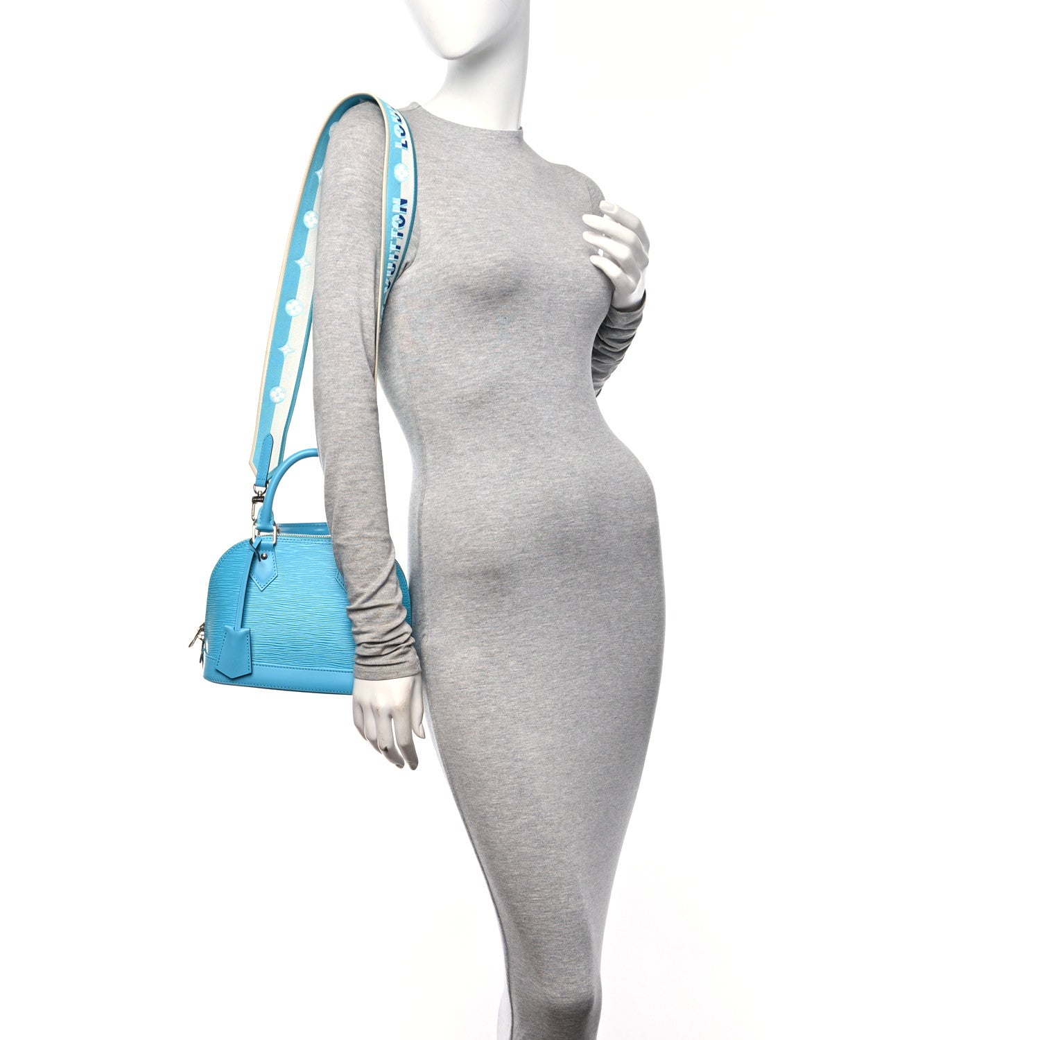 Louis Vuitton Epi Jacquard Alma BB Turquoise 2 of 15