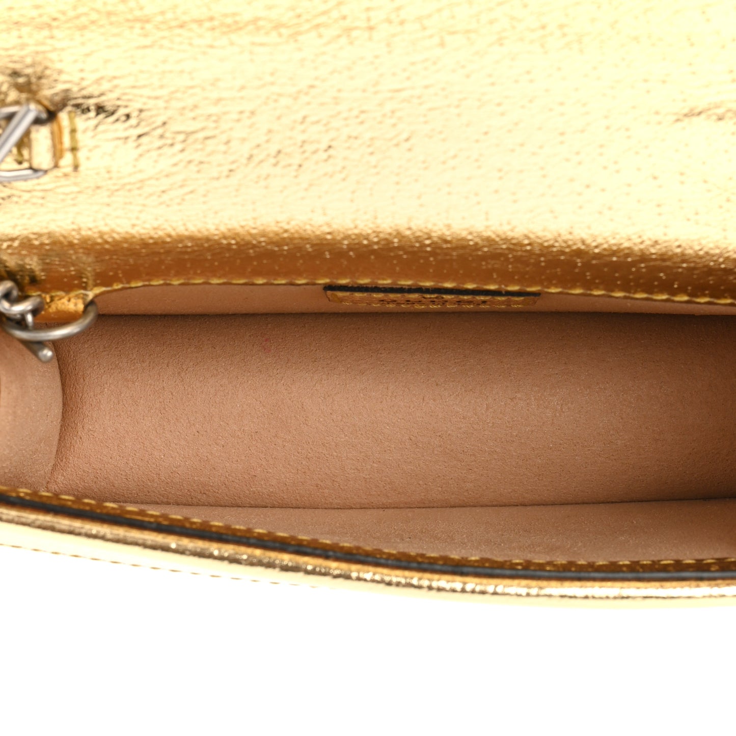 Metallic Calfskin Super Mini Dionysus Shoulder Bag Gold