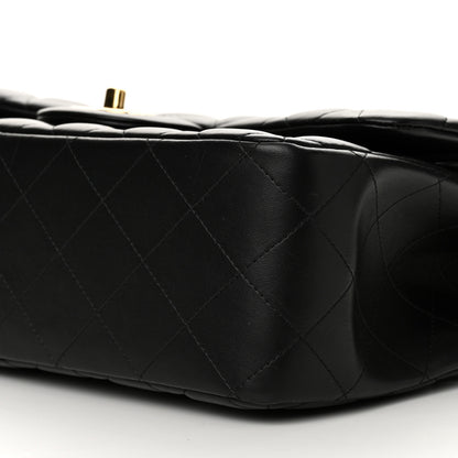 Chanel Lambskin Quilted Jumbo Double Flap Black 10 of 14