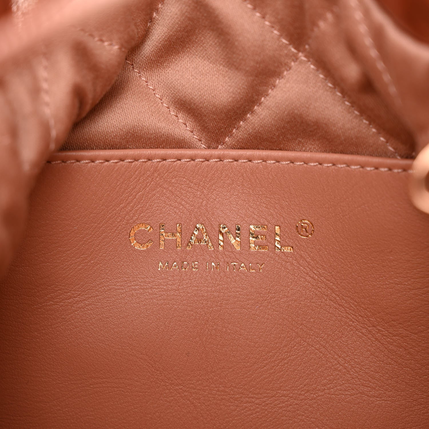 Chanel Metallic Calfskin Quilted Mini Chanel 22 Copper 6 of 10