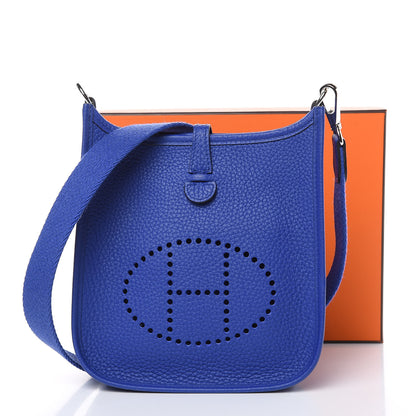 Hermes Taurillon Clemence Evelyne TPM Bleu Electrique 12 of 12