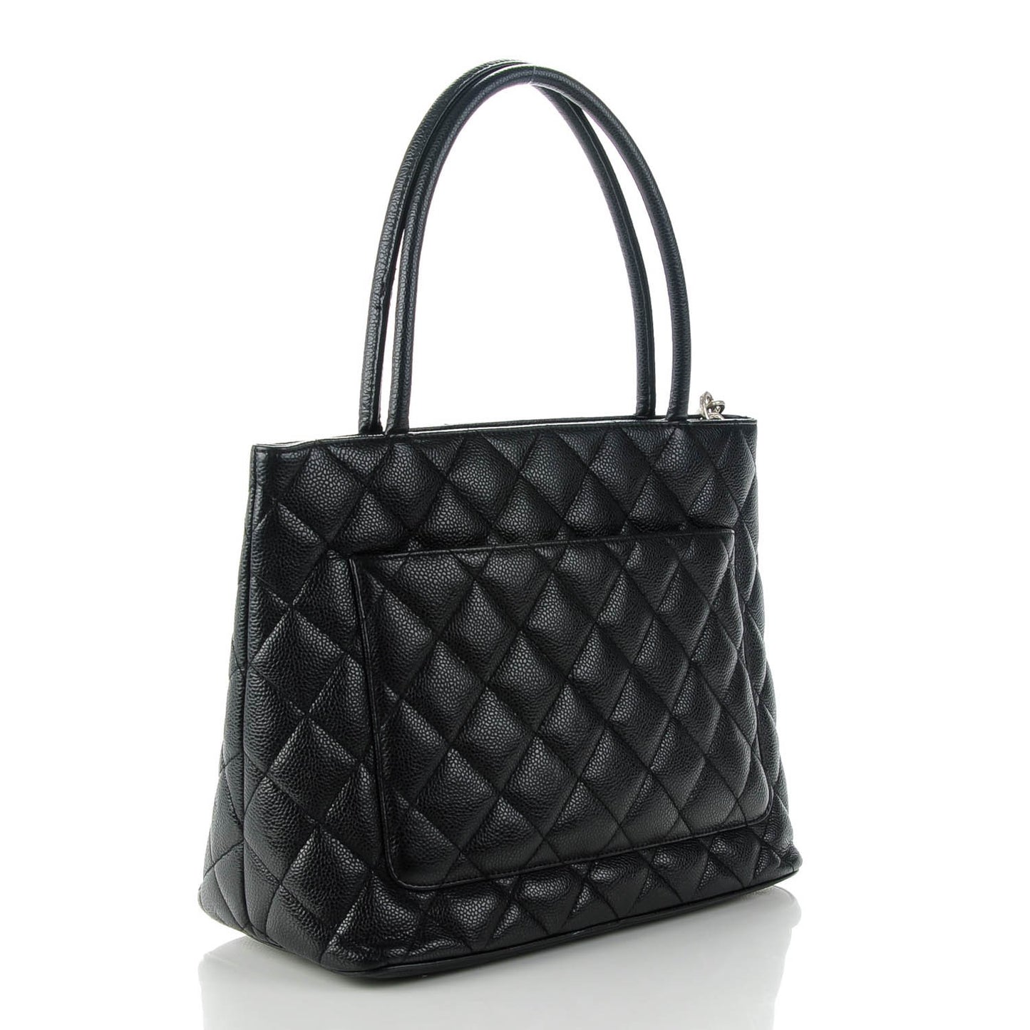 Caviar Quilted Medallion Tote Black