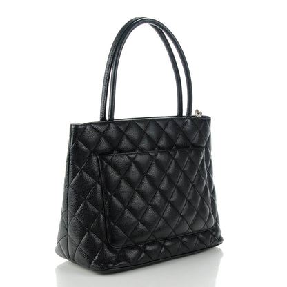 Chanel Caviar Quilted Medallion Tote Black 3 of 7